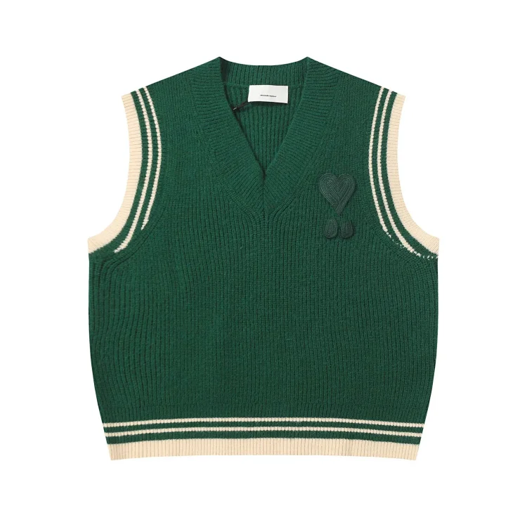 Love embroidered knitted sweater casual loose and versatile couple style(pic7) Love embroidered knitted sweater casual loose and versatile couple style