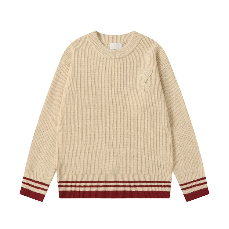 Love embroidered knitted sweater casual loose and versatile couple style(pic13) Love embroidered knitted sweater casual loose and versatile couple style