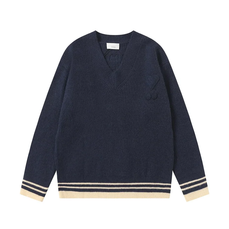 Love embroidered knitted sweater casual loose and versatile couple style(pic19) Love embroidered knitted sweater casual loose and versatile couple style