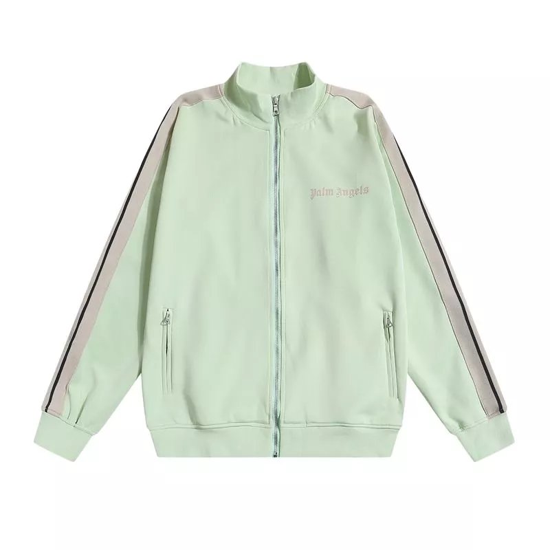 Palm Angels Track Jacket White Beige Stripe Outerwear - 13