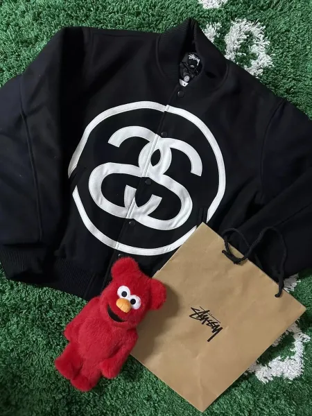 Gucci GG Logo Bomber Jacket Black Outerwear - 8