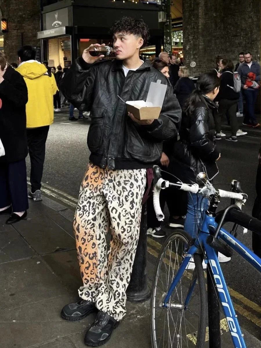 Stussy Leopard Print Jeans