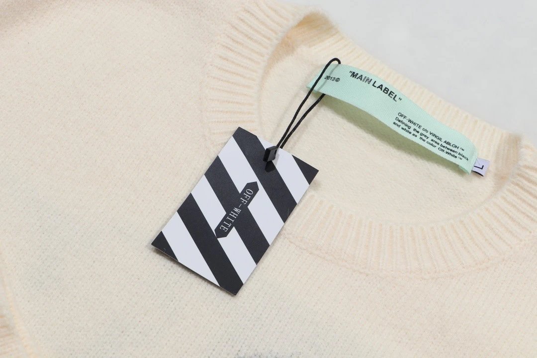 Off-White Letter Crewneck Wool Sweater photo 6