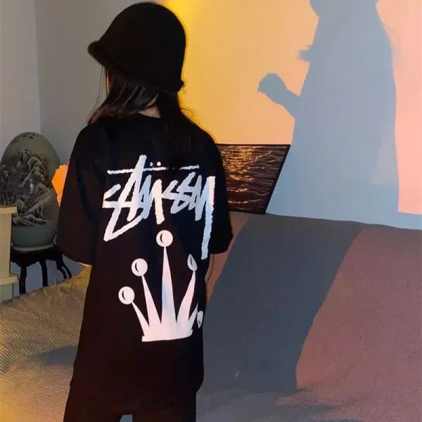 Stussy Crown Logo Oversized T-Shirt White - 10