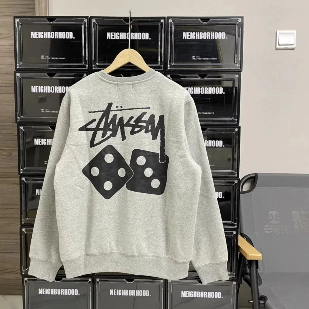 Stussy Dice Crew Neck Long Sleeve Hoodie photo 3