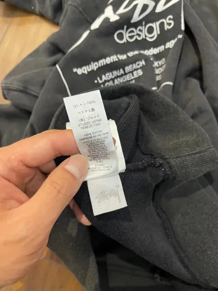 Stussy Box Logo Washed Black Hoodie - 9