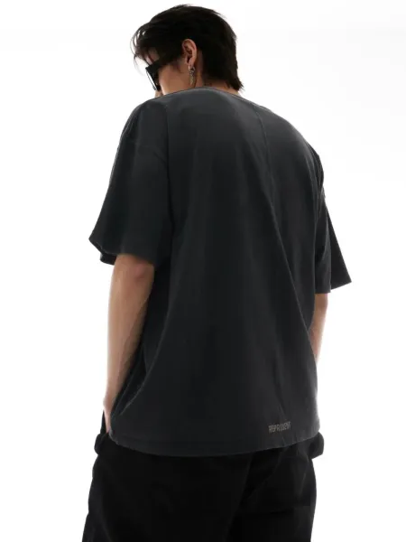 Represent Pegasus Graphic Washed Black T-Shirt - 9