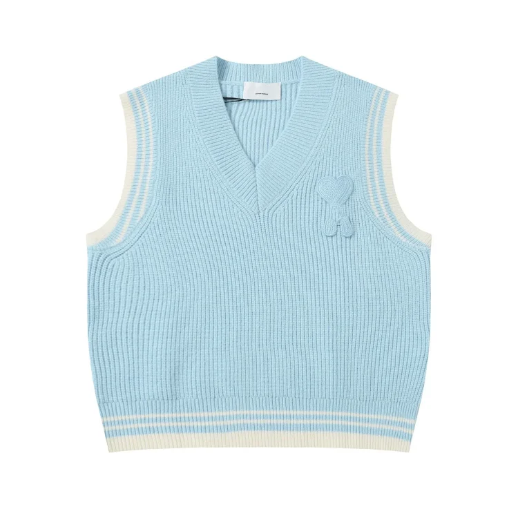 Love embroidered knitted sweater casual loose and versatile couple style(pic8) Love embroidered knitted sweater casual loose and versatile couple style