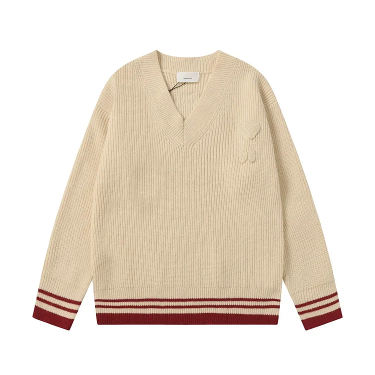 Love embroidered knitted sweater casual loose and versatile couple style(pic20) Love embroidered knitted sweater casual loose and versatile couple style