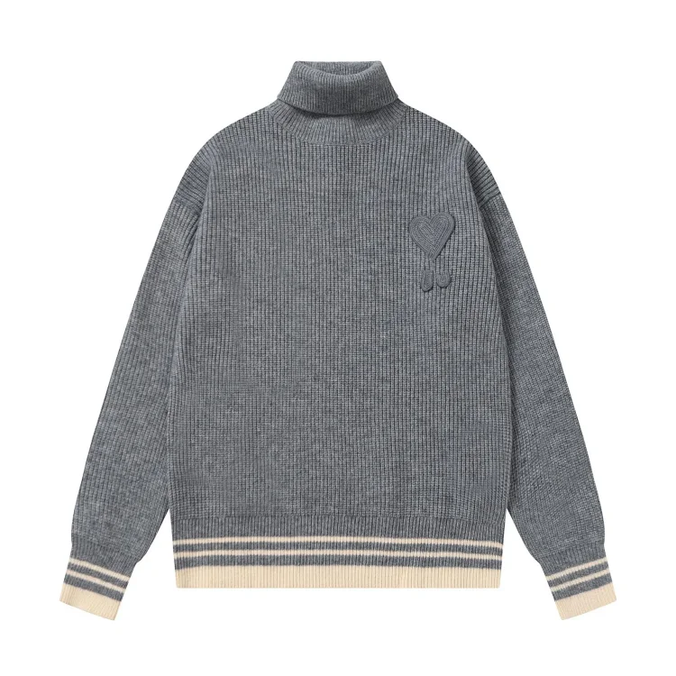 Love embroidered knitted sweater casual loose and versatile couple style(pic25) Love embroidered knitted sweater casual loose and versatile couple style