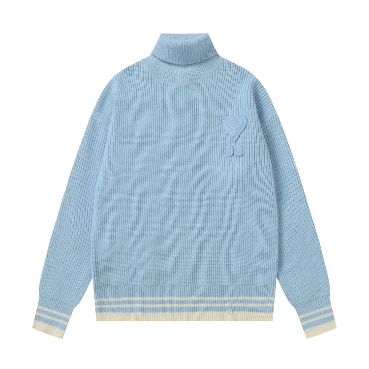 Love embroidered knitted sweater casual loose and versatile couple style(pic29) Love embroidered knitted sweater casual loose and versatile couple style