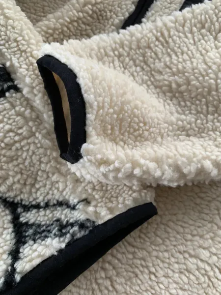 Stussy Sherpa Fleece Jacket Off-White Outerwear Jacket - 4