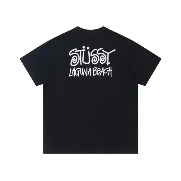 Stussy Laguna Beach T-Shirt Black and White - 6