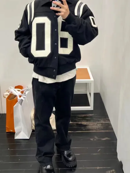 Stüssy 80 Varsity Jacket Black - 3