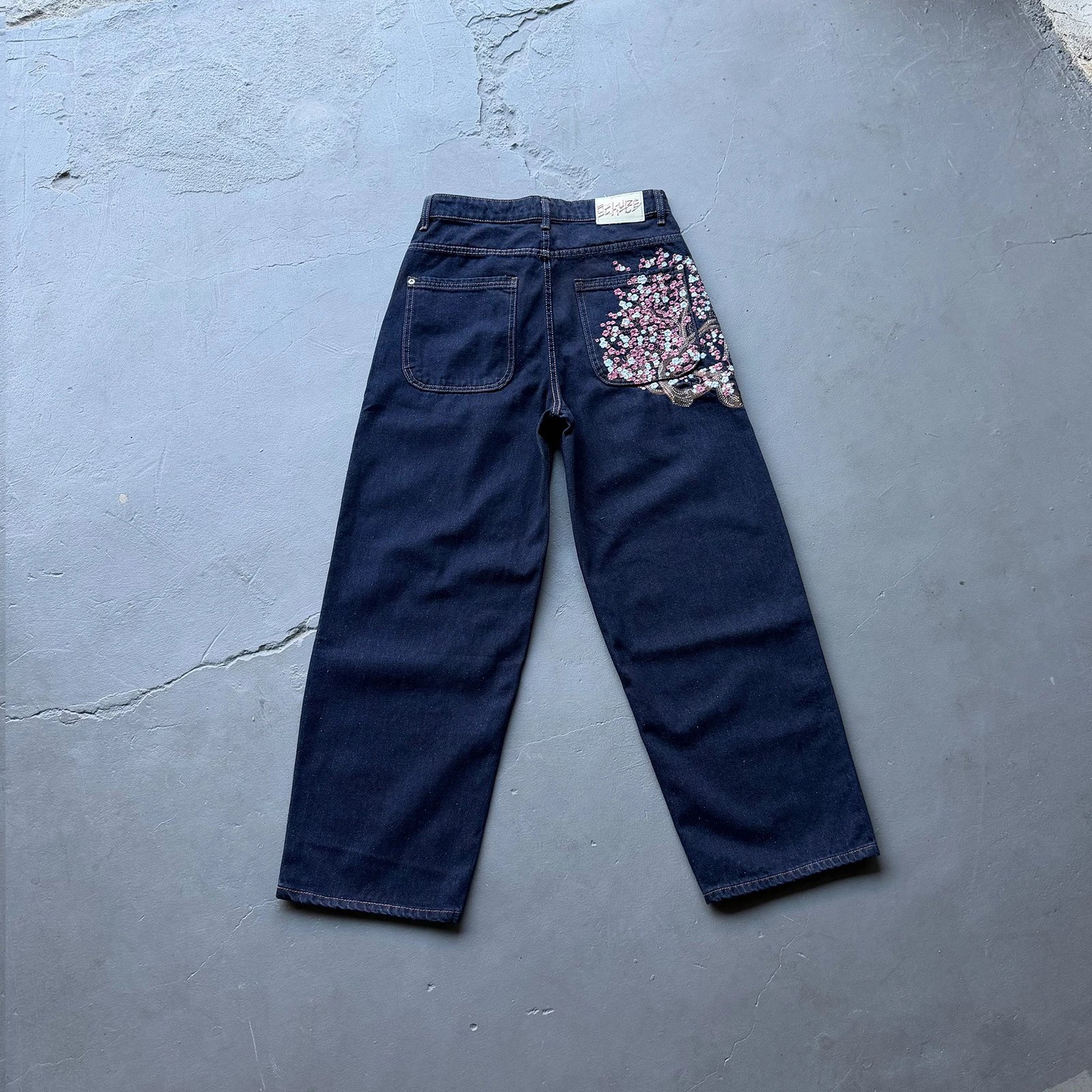Heavy Embroidered Statue Straight Jeans photo 3