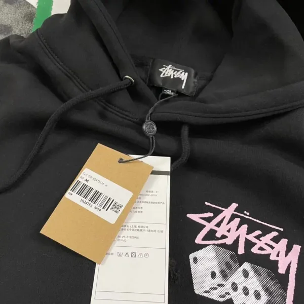 Stussy Dice Graphic Hoodie Gray - 8