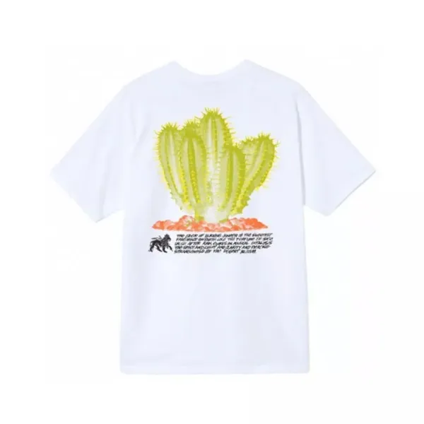 Design Cactus Print Graphic T-Shirt Black - 8