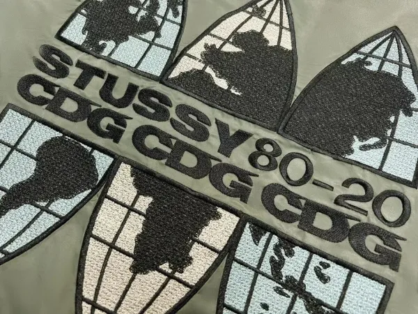 Stussy x CDG MA-1 Bomber Jacket Army Green Outerwear - 3