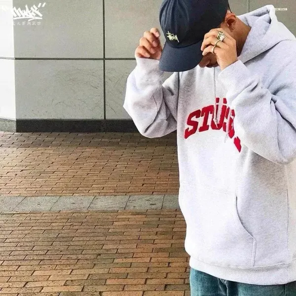 Stussy Arch Logo Hoodie Black - 8