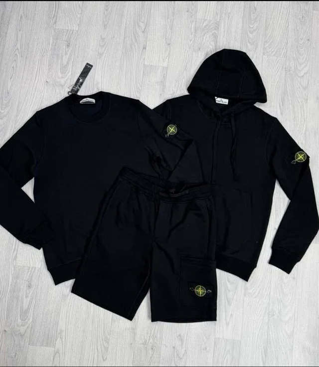 Stone Island Hoodies & Sweatshirts Crewneck sweatshirt with compass sleeve badge product detail image 2