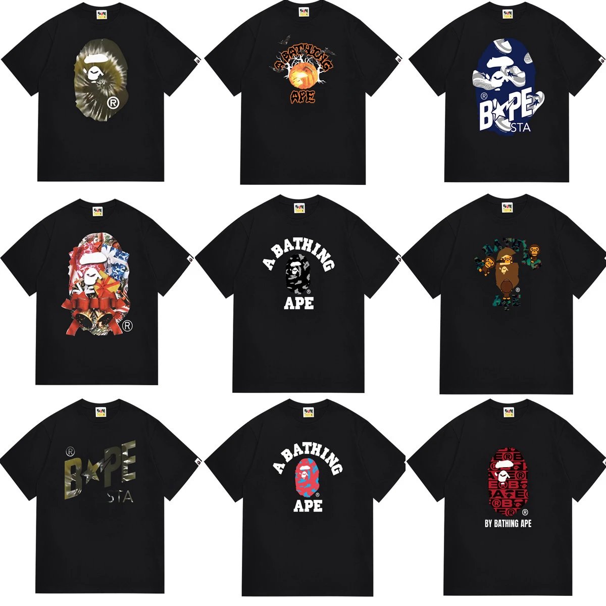 Bape Lightning Print T-Shirt