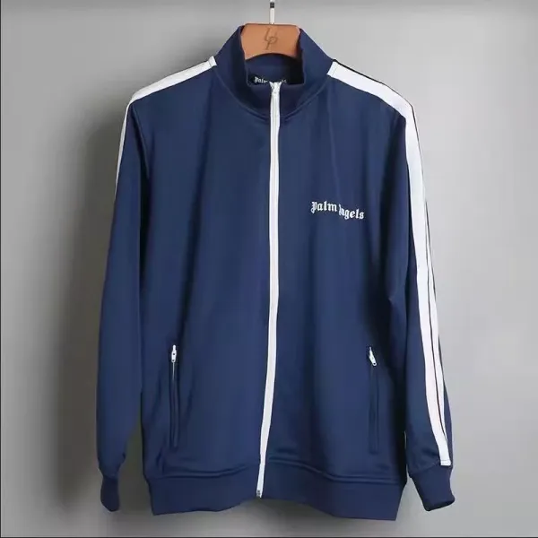 Palm Angels Track Jacket Navy with White Stripes - 1