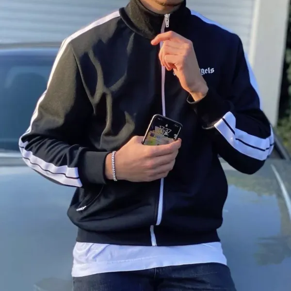 Palm Angels Track Jacket Light Blue Outerwear - 15