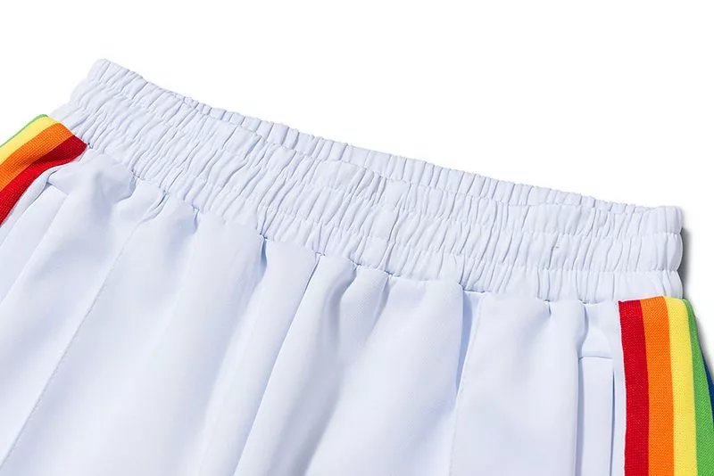 Palm Angels Rainbow Stripe Track Shorts Blue - 20