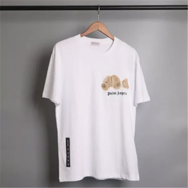 Palm Angels Bear Print White T-Shirt - 1
