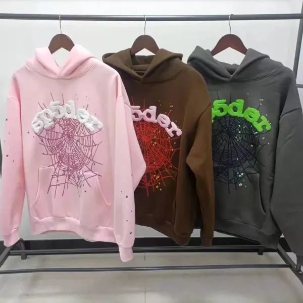 SP5DER Spider Web Hoodie Brown - 8