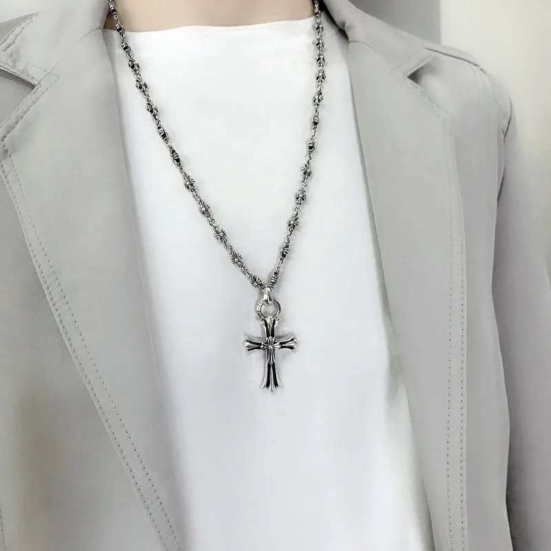 Cross Pendant Chain Sweater photo 4