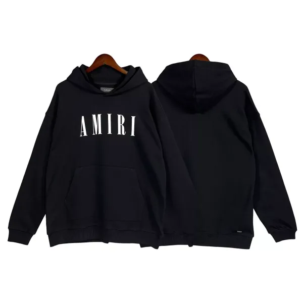 Amiri Logo Hoodie Black - 1