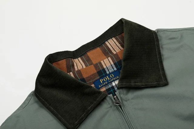 Polo Ralph Lauren Jackets Zip-Front Jacket with Corduroy Collar and Plaid Lining product detail image 26