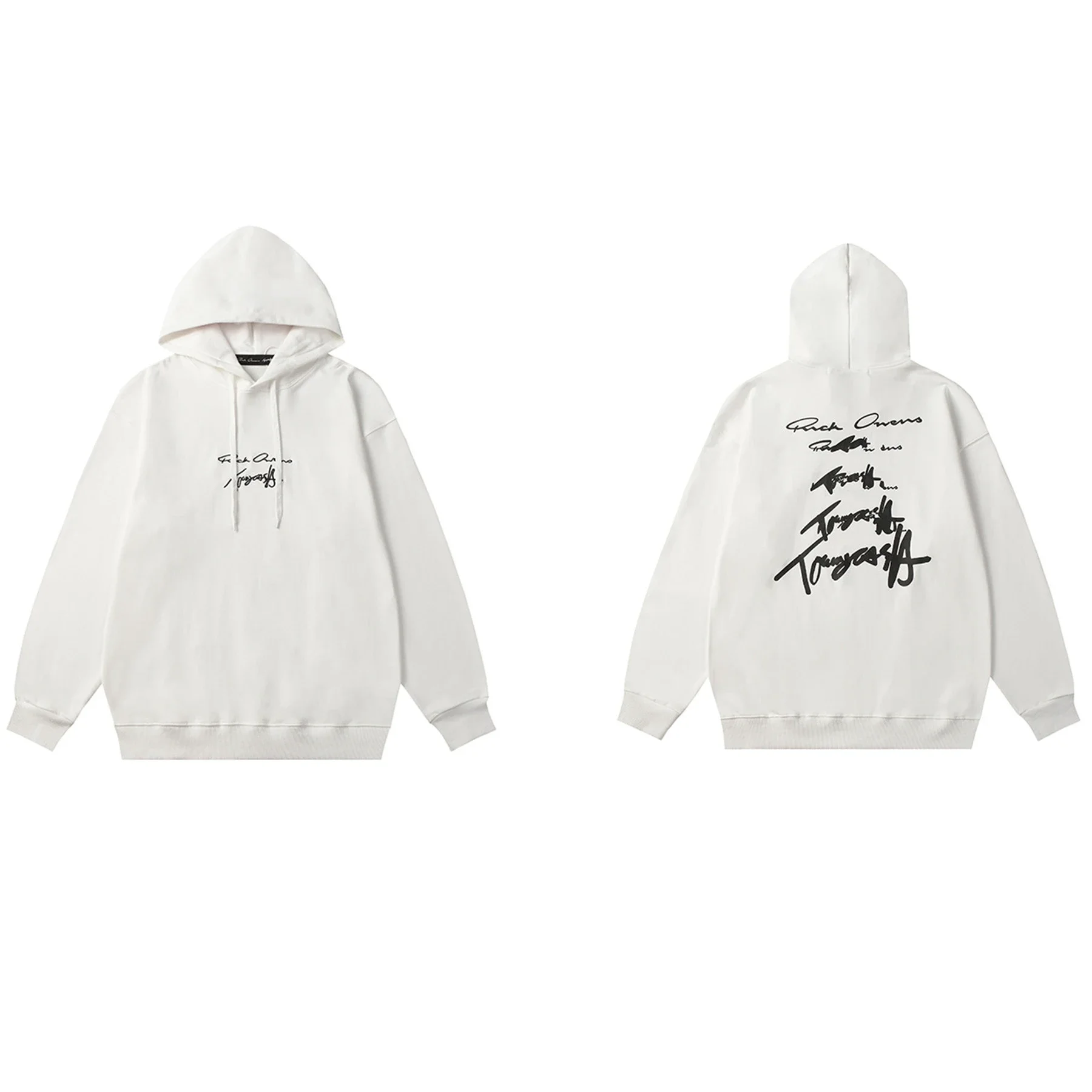 MM6 Autumn and Winter Loose Jacket Casual Hooded Sweatshirt Trendy Print