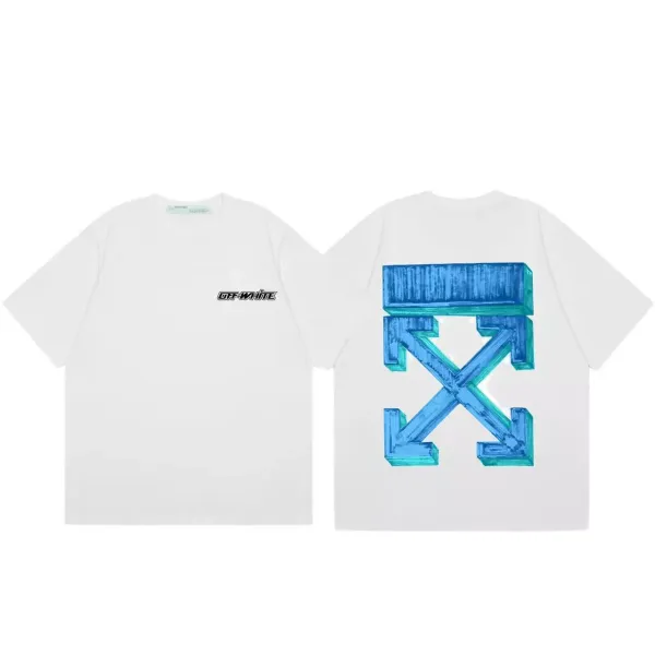 Off-White Painted Arrow Graphic T-Shirt White - 1