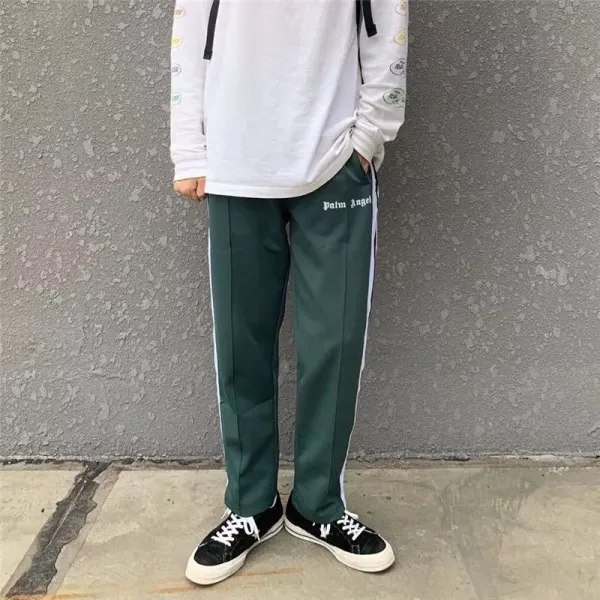 Palm Angels Track Pants Light Blue with White Side Stripe Pants - 44