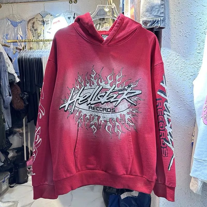 Vintage Distressed Hoodie Pink photo 4