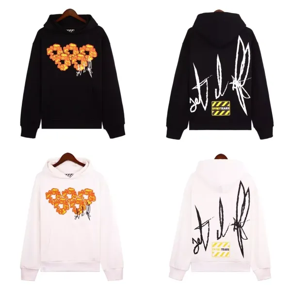 Off-White x Denim Tears Floral Heart Hoodie White - 5
