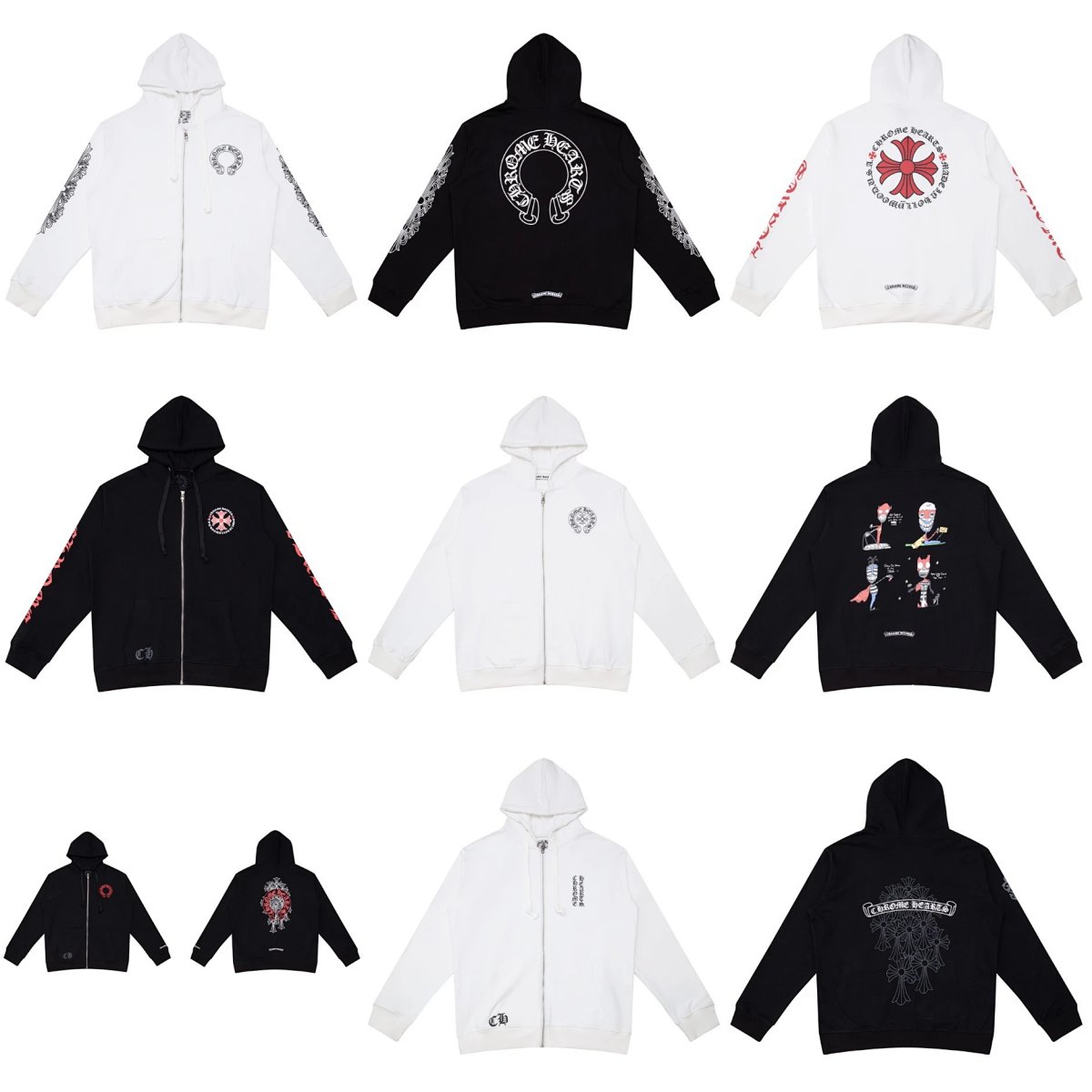 Chrome Hearts Cross Logo Zip-Up Hoodie Black product detail 2 in Litbuy spreadsheet finds