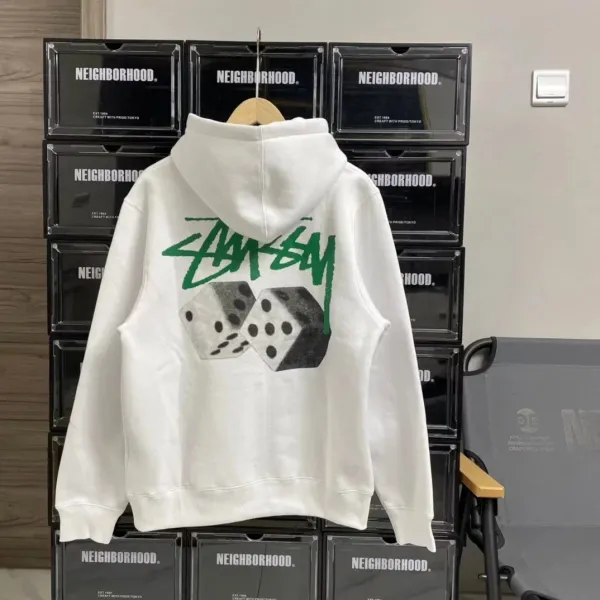 Stussy Dice Graphic Hoodie Gray - 6