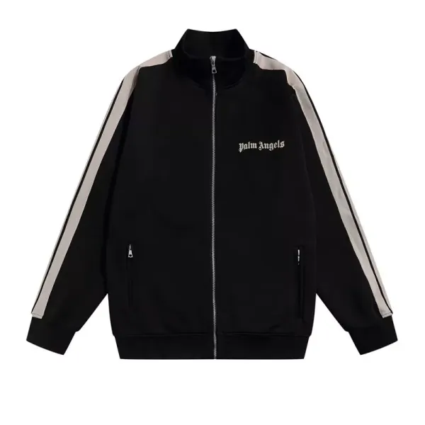 Palm Angels Track Jacket White Beige Stripe Outerwear - 11