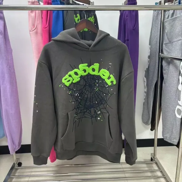 SP5DER Spider Web Hoodie Brown - 13