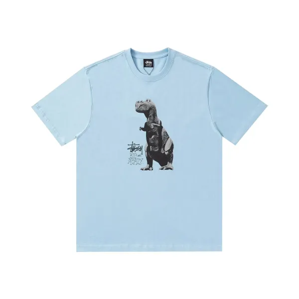 Stussy T-Rex 'Big and Meaty' Light Blue T-Shirt - 1