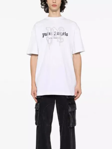 Palm Angels Teddy Bear Print Black T-Shirt - 24