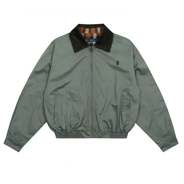 Polo Ralph Lauren Jackets Zip-Front Jacket with Corduroy Collar and Plaid Lining product detail image 24