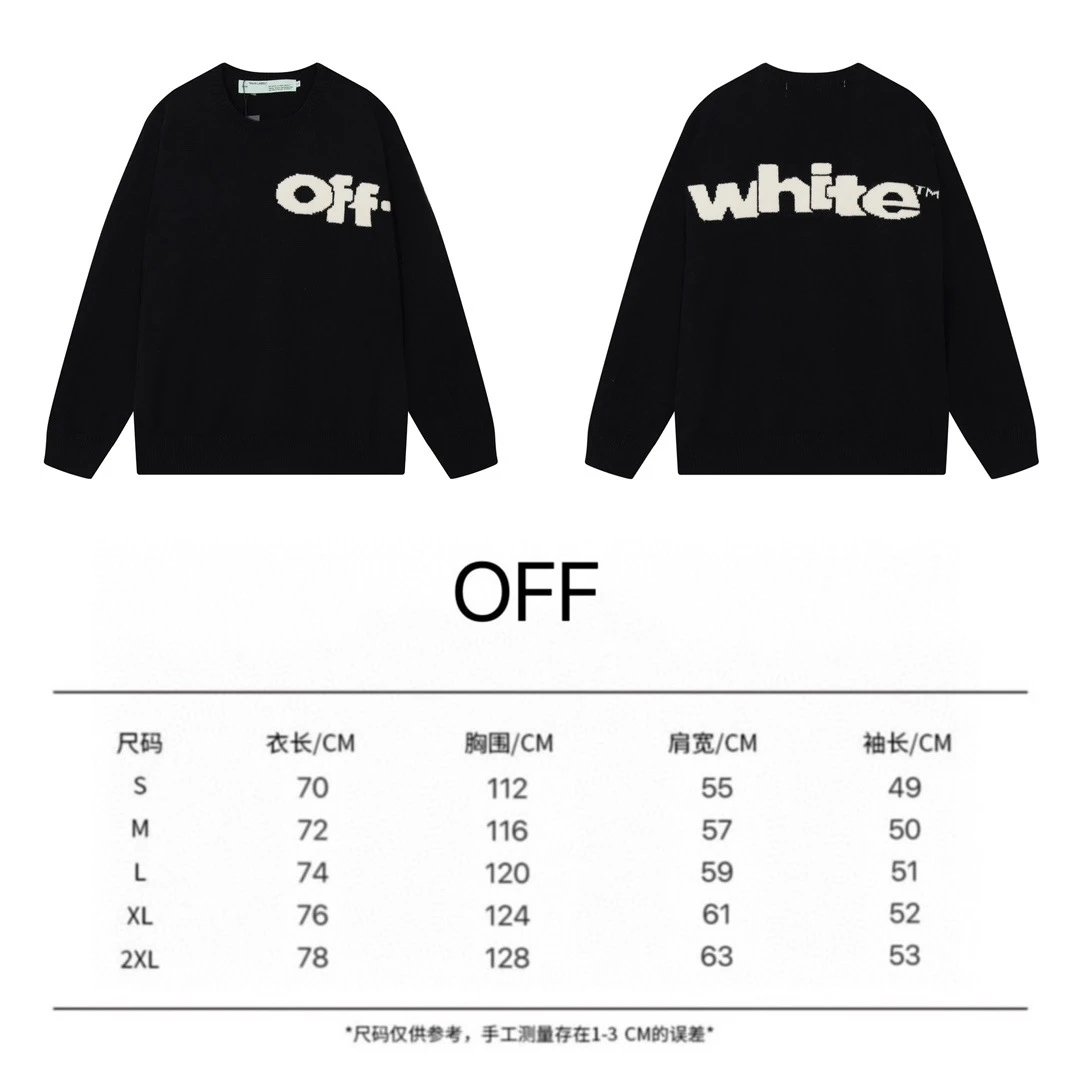 Off-White Letter Crewneck Wool Sweater photo 3