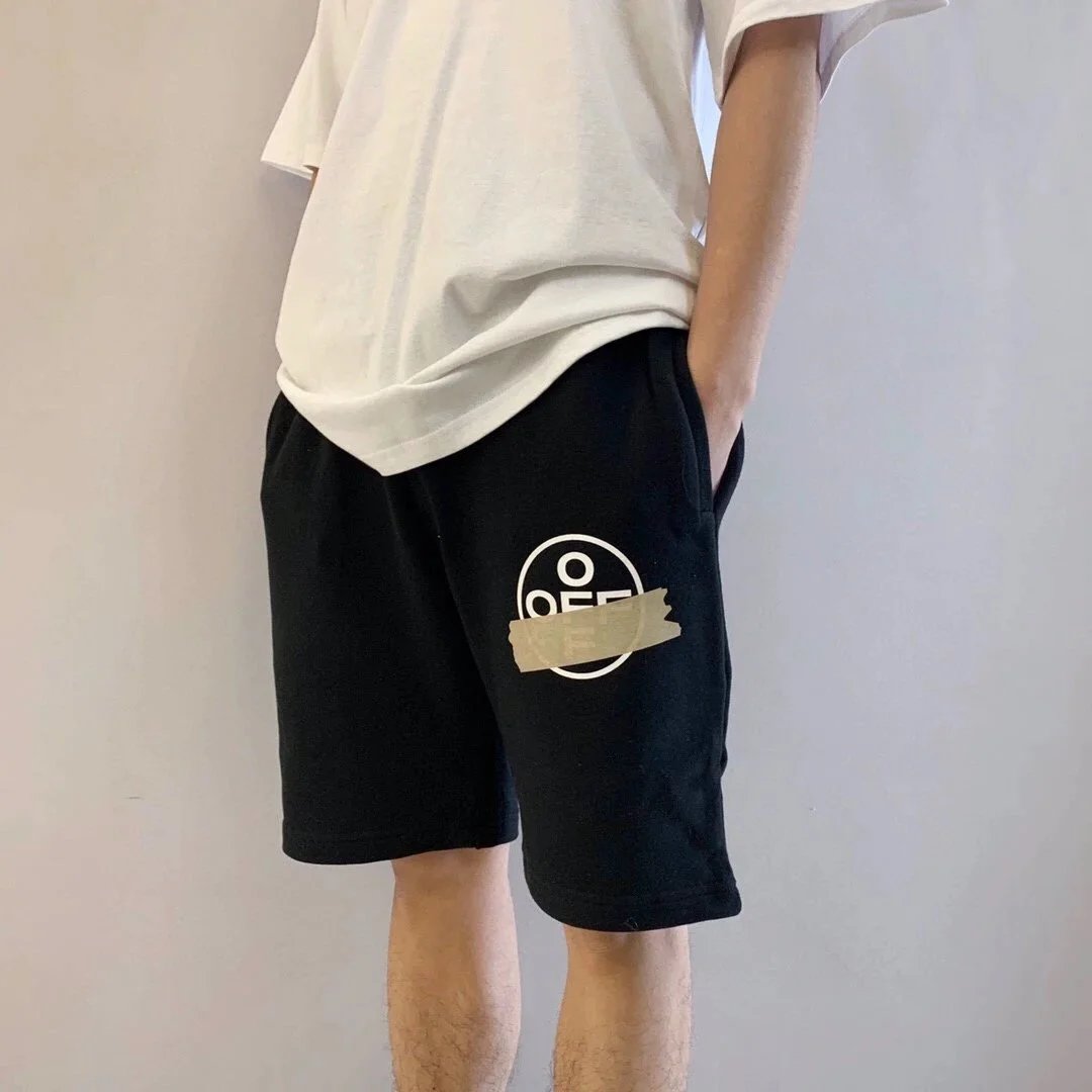 OFF Stripe Paint Letter Shorts photo 2