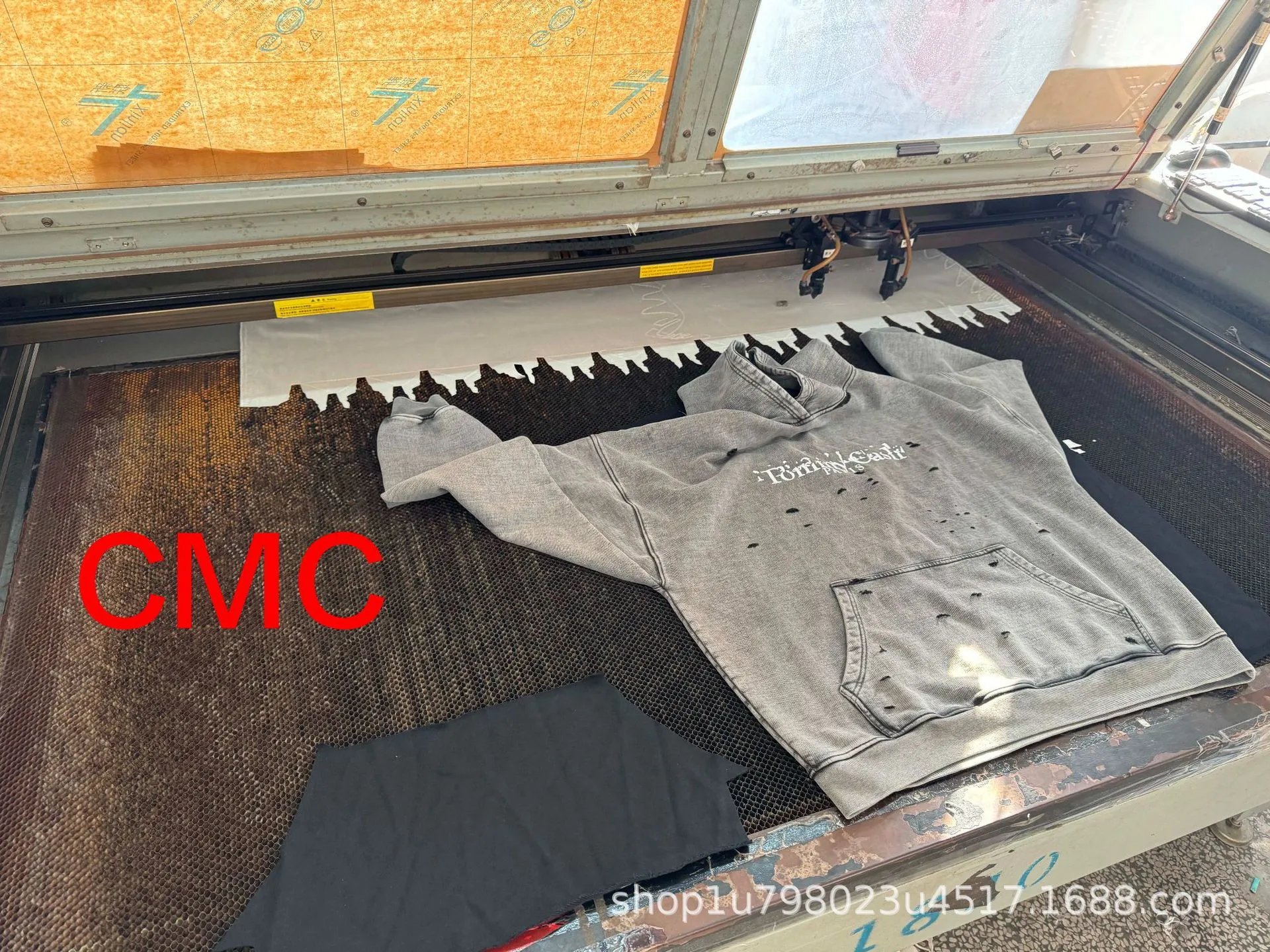 Distressed Hoodie with Holes photo 5