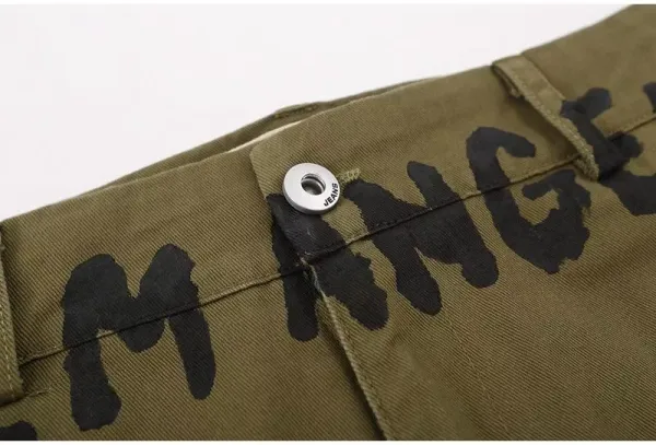 Palm Angels Logo Waistband Pants Army Green - 10