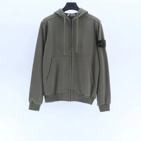 Stone Island Zip-Up Hoodie Dusty Rose Hoodie - 19